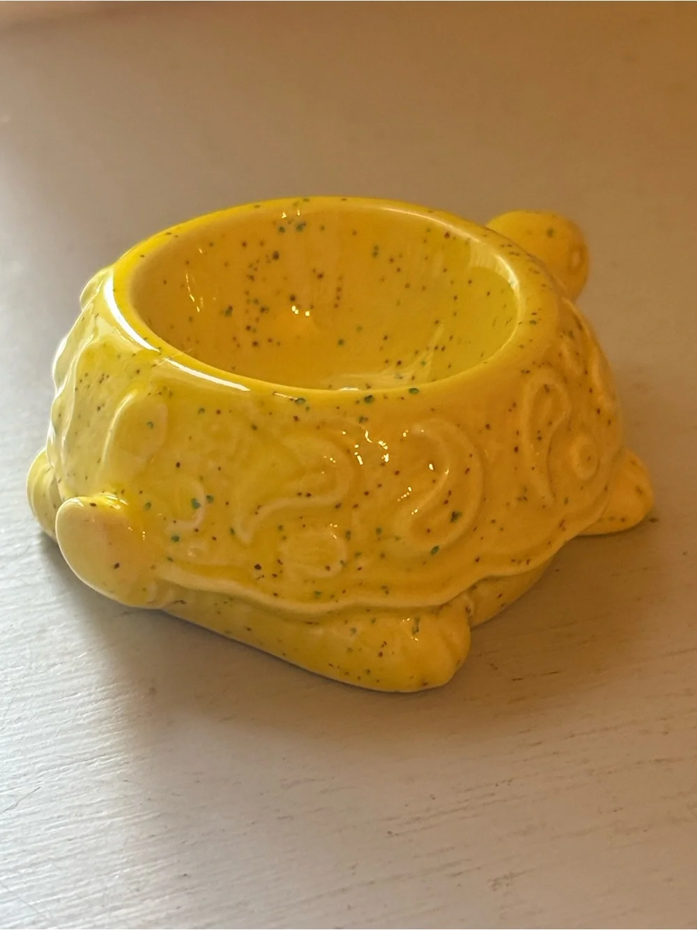 Vintage Retro 1977 Signed Ceramic Turtle Mini Trinket Dish Planter